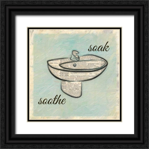 Soak Soothe Black Ornate Wood Framed Art Print with Double Matting by Greene, Taylor