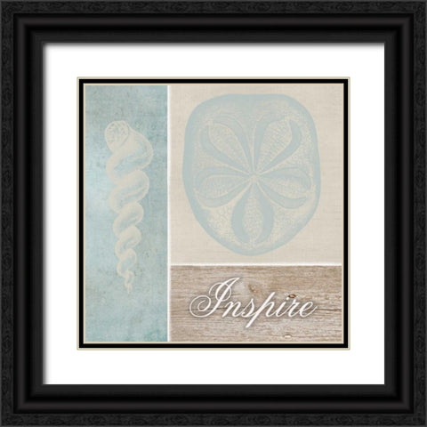 Inspire Shells Black Ornate Wood Framed Art Print with Double Matting by Greene, Taylor