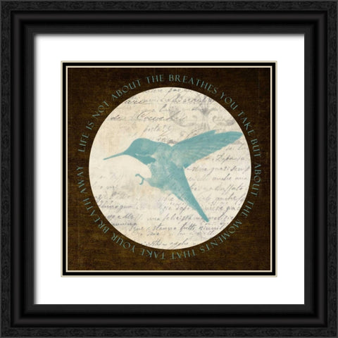 Life Bird Black Ornate Wood Framed Art Print with Double Matting by Greene, Taylor