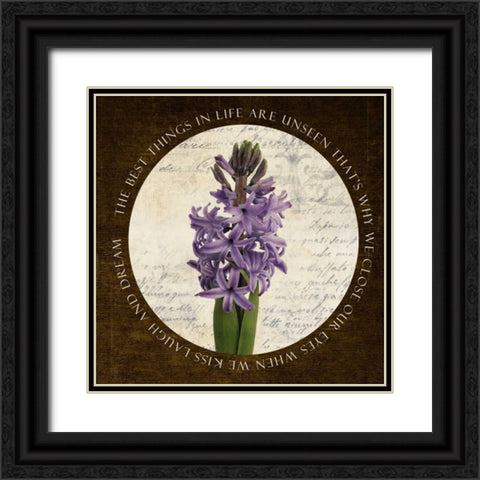 Best Things Flower Black Ornate Wood Framed Art Print with Double Matting by Greene, Taylor