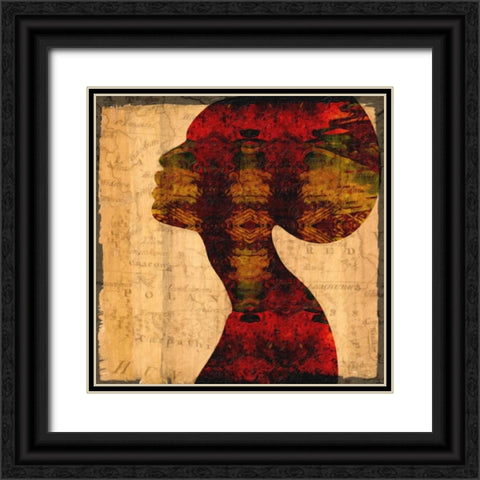 Nubian Queen II Black Ornate Wood Framed Art Print with Double Matting by Greene, Taylor