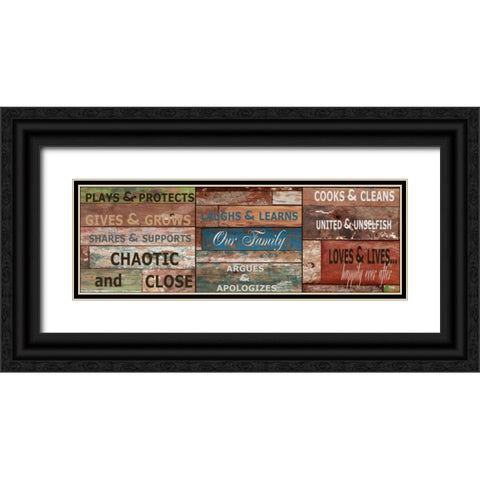 Rustic Rules B Black Ornate Wood Framed Art Print with Double Matting by Greene, Taylor