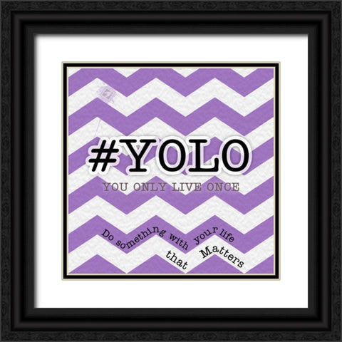 YOLO Black Ornate Wood Framed Art Print with Double Matting by Pazan, Tony