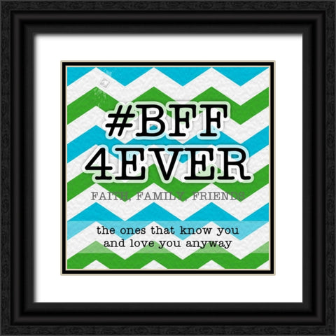 BFF Black Ornate Wood Framed Art Print with Double Matting by Pazan, Tony