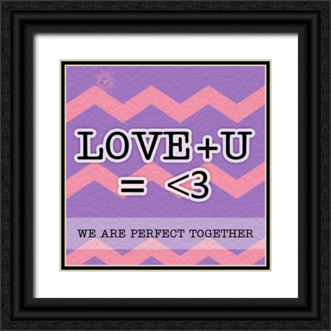 Love U Black Ornate Wood Framed Art Print with Double Matting by Pazan, Tony