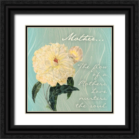 Peony Flow Black Ornate Wood Framed Art Print with Double Matting by Pazan, Tony