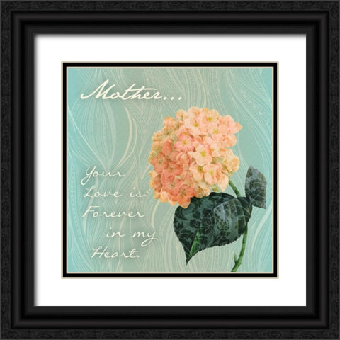 Forever Hydrangea Black Ornate Wood Framed Art Print with Double Matting by Pazan, Tony