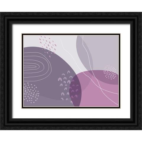 Enlightened Abstract 4 Black Ornate Wood Framed Art Print with Double Matting by Urban Epiphany