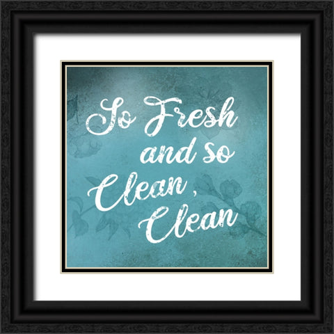 Aqua So Frush Black Ornate Wood Framed Art Print with Double Matting by Brown, Victoria