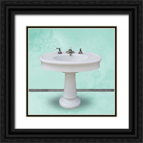 Mint Sink Black Ornate Wood Framed Art Print with Double Matting by Brown, Victoria