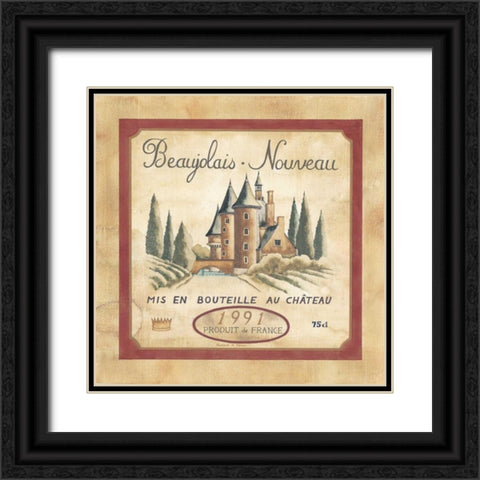 Beaujolais Nouveau 1991 Black Ornate Wood Framed Art Print with Double Matting by Henson, Richard