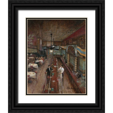 Hey Bartender Black Ornate Wood Framed Art Print with Double Matting by Manning, Ruane