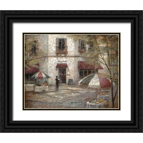 Maggianos Black Ornate Wood Framed Art Print with Double Matting by Manning, Ruane