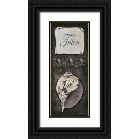 Triton Black Ornate Wood Framed Art Print with Double Matting by Tava Studios
