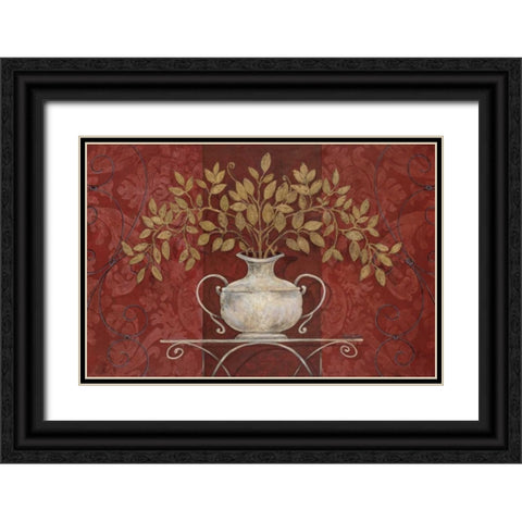 Gold and Silver II Black Ornate Wood Framed Art Print with Double Matting by Tava Studios