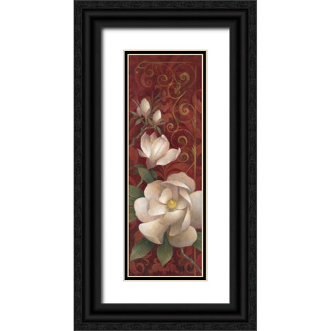 Magnolia Melody II Black Ornate Wood Framed Art Print with Double Matting by Vollherbst-Lane, Elaine