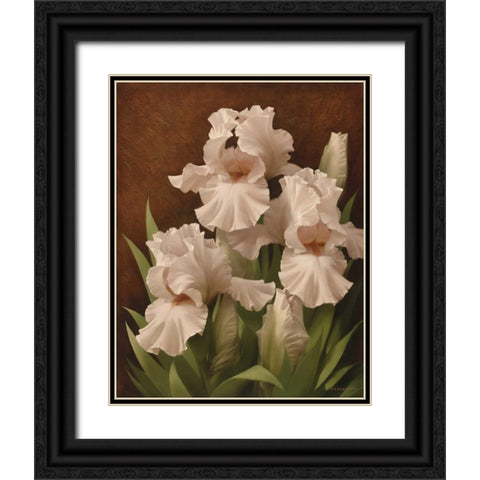 Iris Illumination II Black Ornate Wood Framed Art Print with Double Matting by Levashov, Igor