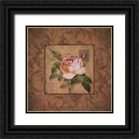 P.S. I Love You Black Ornate Wood Framed Art Print with Double Matting by Donovan, Kelly