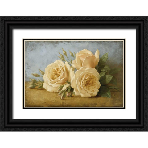 Roses from Ivan Black Ornate Wood Framed Art Print with Double Matting by Levashov, Igor