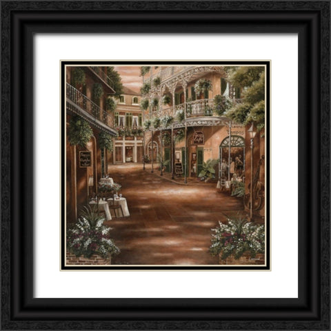 Jazz Cafe Black Ornate Wood Framed Art Print with Double Matting by Brown, Betsy
