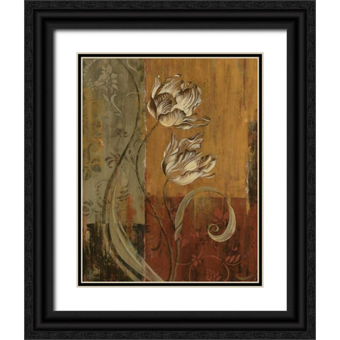 Poetic Setting I Black Ornate Wood Framed Art Print with Double Matting by Donovan, Maria