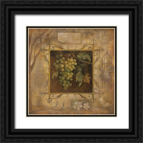 Uva Bella Verde Black Ornate Wood Framed Art Print with Double Matting by Vollherbst-Lane, Elaine