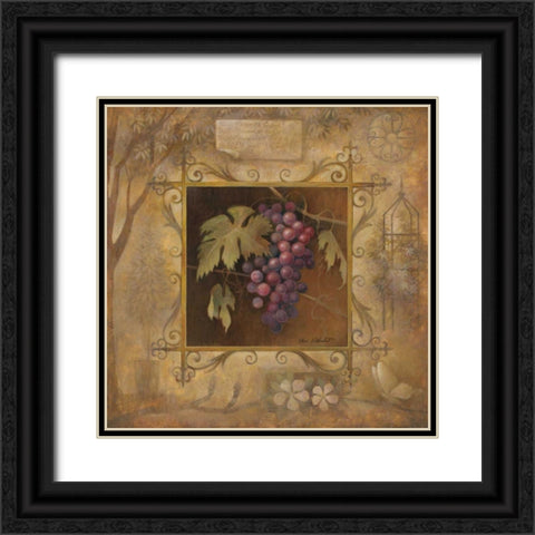 Uva Bella Rosa Black Ornate Wood Framed Art Print with Double Matting by Vollherbst-Lane, Elaine