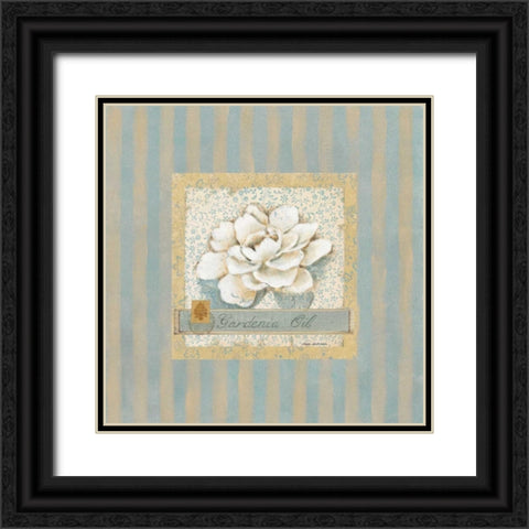 Gardenia Oil Black Ornate Wood Framed Art Print with Double Matting by Robinson, Carol