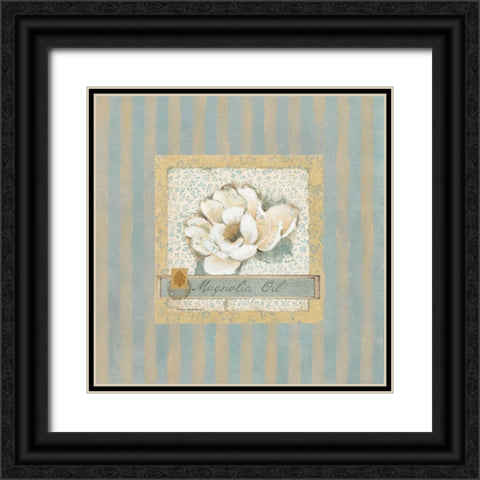 Magnolia Oil Black Ornate Wood Framed Art Print with Double Matting by Robinson, Carol