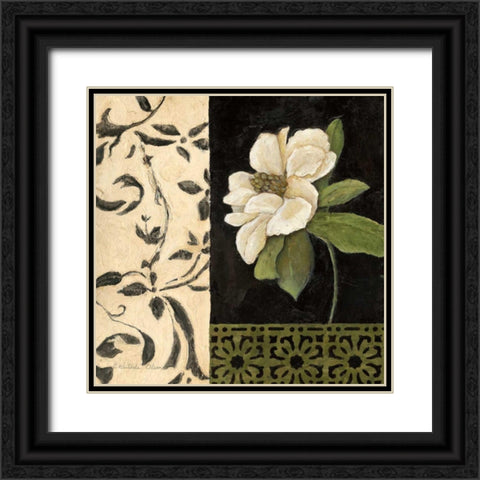 Negro y Blanco Simplicidad I Black Ornate Wood Framed Art Print with Double Matting by Olson, Charlene