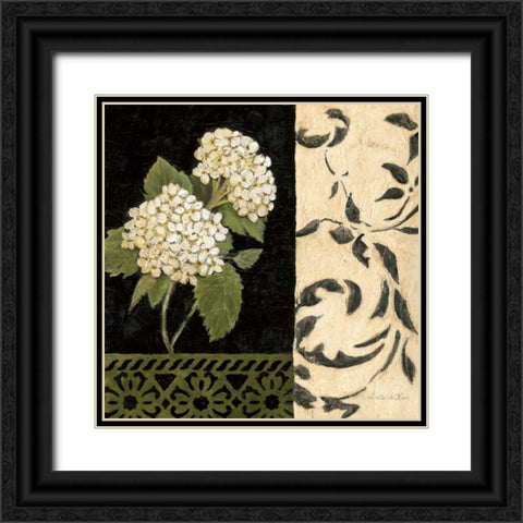 Negro y Blanco Simplicidad II Black Ornate Wood Framed Art Print with Double Matting by Olson, Charlene