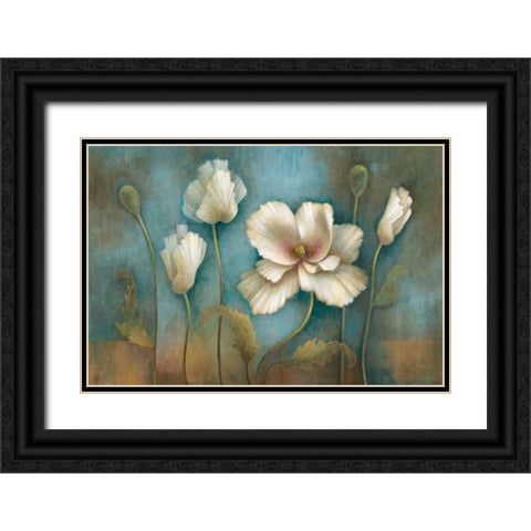 Poppy Melody Black Ornate Wood Framed Art Print with Double Matting by Vollherbst-Lane, Elaine