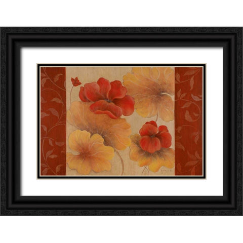 Pelargos I Black Ornate Wood Framed Art Print with Double Matting by Tava Studios