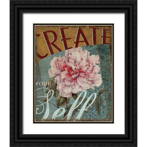 Create Yourself Black Ornate Wood Framed Art Print with Double Matting by Donovan, Kelly