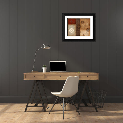Twilight Abstract I Black Ornate Wood Framed Art Print with Double Matting by Tava Studios