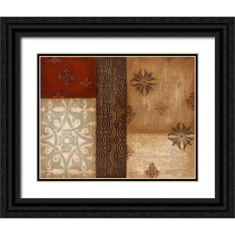 Twilight Abstract I Black Ornate Wood Framed Art Print with Double Matting by Tava Studios