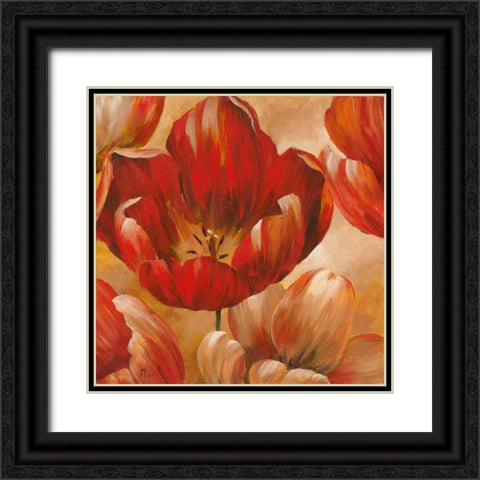 Sunlit Bloom I Black Ornate Wood Framed Art Print with Double Matting by Nan