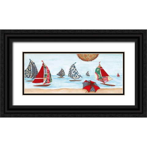 South of France II Black Ornate Wood Framed Art Print with Double Matting by Tava Studios