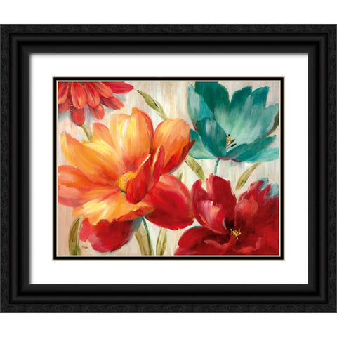 Avalon Garden Black Ornate Wood Framed Art Print with Double Matting by Nan