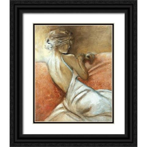 A Quiet Refrain I Black Ornate Wood Framed Art Print with Double Matting by Robinson, Carol