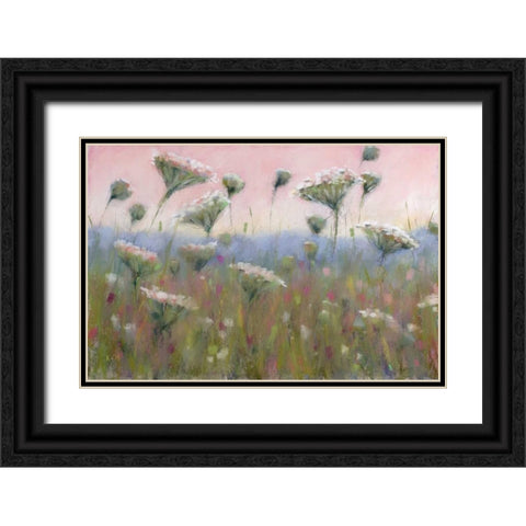 Queen Annes Lace Black Ornate Wood Framed Art Print with Double Matting by Margulis, Karen