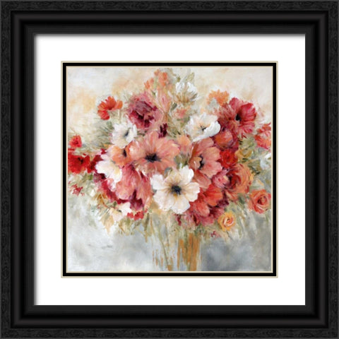 Gardens Passion Black Ornate Wood Framed Art Print with Double Matting by Robinson, Carol