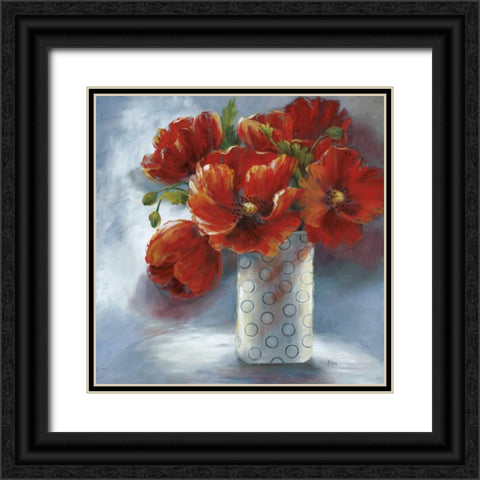 Arreglo en Rojo I Black Ornate Wood Framed Art Print with Double Matting by Nan
