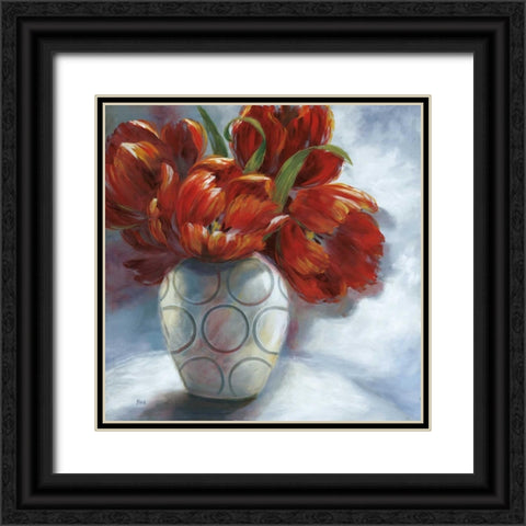 Arreglo en Rojo II Black Ornate Wood Framed Art Print with Double Matting by Nan