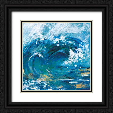 Big Surf II Black Ornate Wood Framed Art Print with Double Matting by Tava Studios