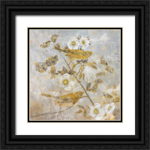 Aviary Garden I Black Ornate Wood Framed Art Print with Double Matting by Nan