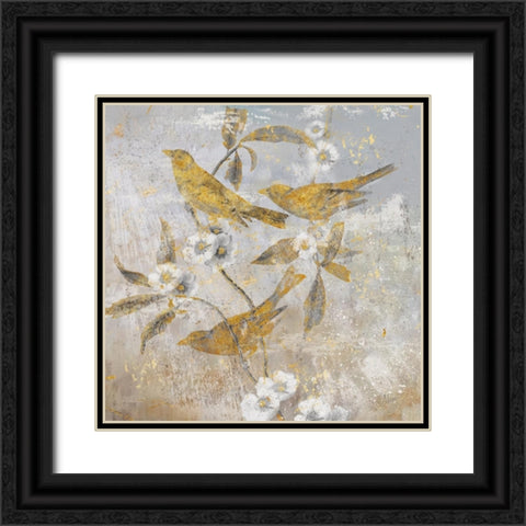 Aviary Garden II Black Ornate Wood Framed Art Print with Double Matting by Nan