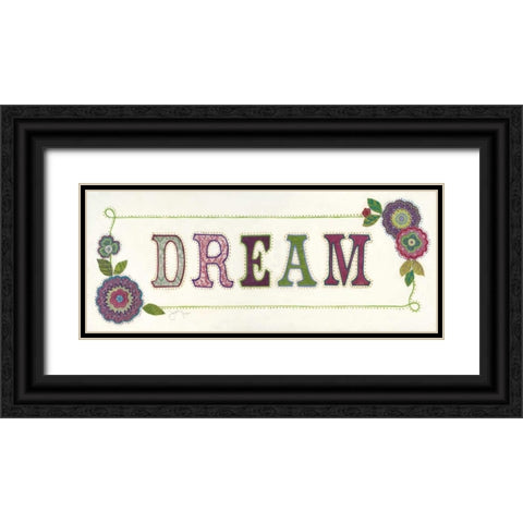 Dream Black Ornate Wood Framed Art Print with Double Matting by Tava Studios
