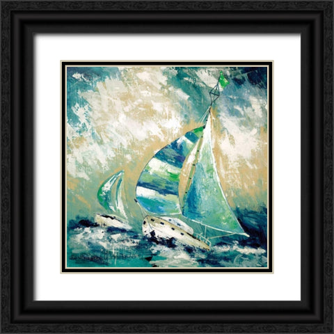Race To Mackinac Black Ornate Wood Framed Art Print with Double Matting by Tava Studios