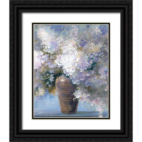 Lavender Explosion Revisited Black Ornate Wood Framed Art Print with Double Matting by Ichikawa, Yumiko